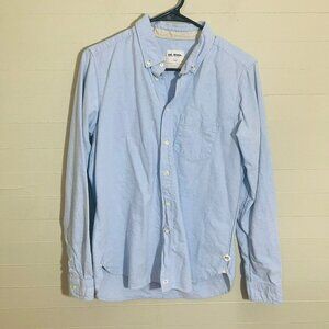 Fil Noir Italy 100% Cotton Light Blue Button Down Shirt SZ 40
